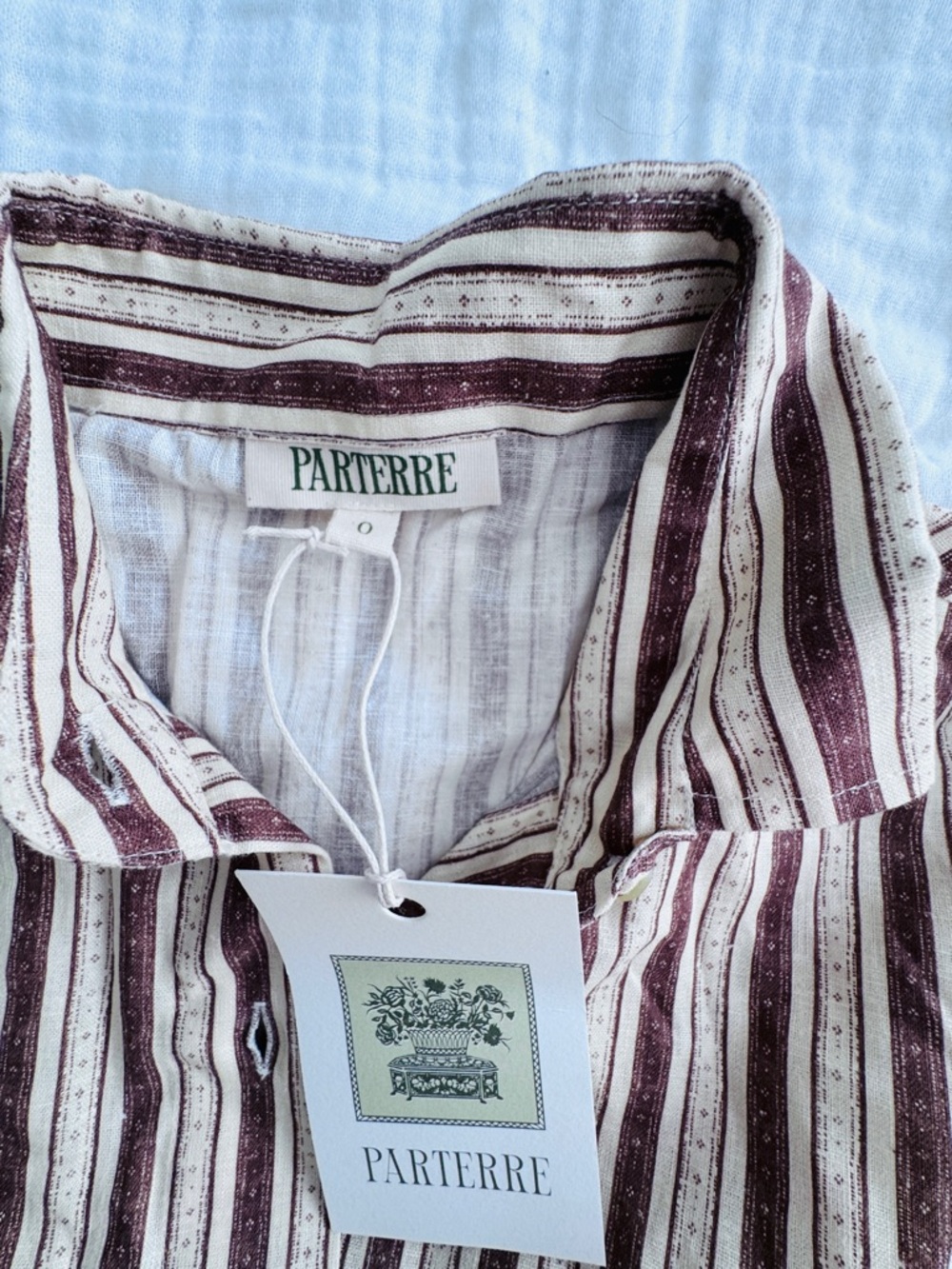 Parterre Owen Striped Button-Front Shirt Dress - Picture 8 of 9